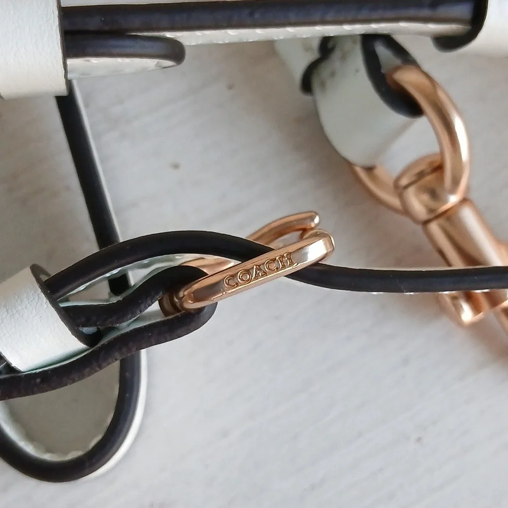 Coach Crossbody Strap Replacement White With Gold Hardware